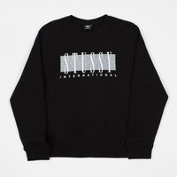 Stussy International Applique Crewneck Sweatshirt - Black thumbnail
