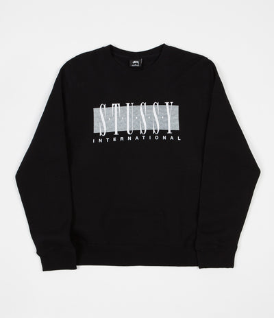 Stussy International Applique Crewneck Sweatshirt - Black