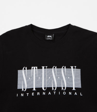 Stussy International Applique Crewneck Sweatshirt - Black