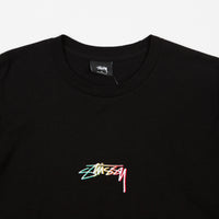 Stussy Smooth Stock Embroidered Long Sleeve T-Shirt - Black thumbnail