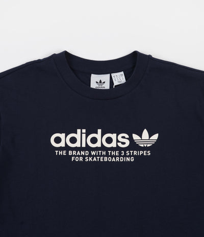 Adidas 4.0 Logo Long Sleeve T-Shirt - Collegiate Navy / Wonder White