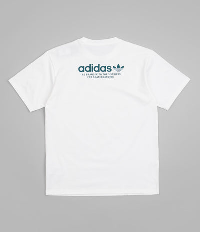 Adidas 4.0 Logo T-Shirt - White / Legacy Teal