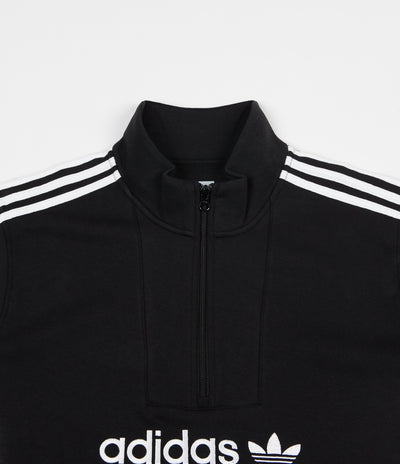 Adidas Apian Zip Neck Sweatshirt - Black / White / Active Blue