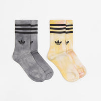 Adidas Batik Socks (2 Pair) in Solid Grey and Black thumbnail