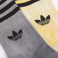 Adidas Batik Socks (2 Pair) in Solid Grey and Black thumbnail