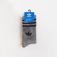 Adidas Batik Socks (2 Pair) in Solid Grey and Black thumbnail