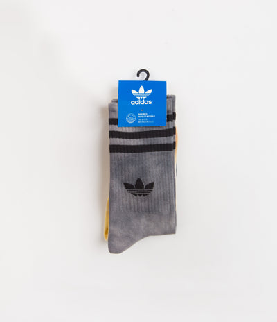 Adidas Batik Socks (2 Pair) in Solid Grey and Black