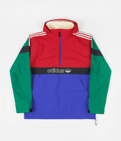 Adidas BB Snowbreaker Jacket - Bold Green / Power Red / Hi-Res Blue / Carbon