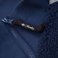 Adidas Blondey Sherpa Pullover Jacket - Mineral Blue / Reflective Silver thumbnail
