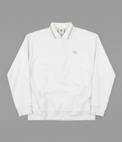 Adidas Bouclette Polo Sweatshirt - Off White / Savannah