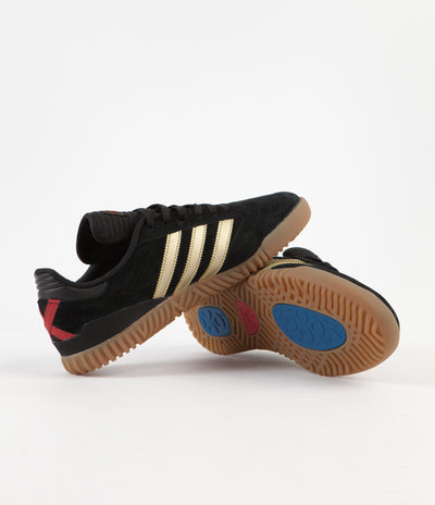 Adidas Busenitz Indoor Super Shoes - Core Black / Gold Metallic / Scarlet