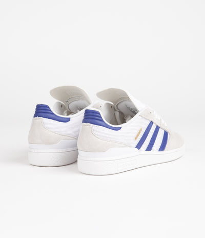 Adidas Busenitz Shoes - Crystal White / Semi Lucid Blue / Gold Metallic
