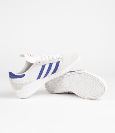 Adidas Busenitz Shoes - Crystal White / Semi Lucid Blue / Gold Metallic