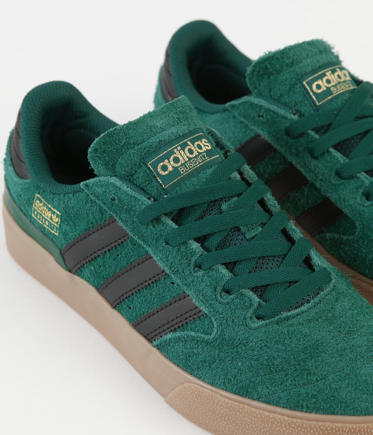 Adidas Busenitz Vulc II Shoes Collegiate Green Core Black Gum Flatspot