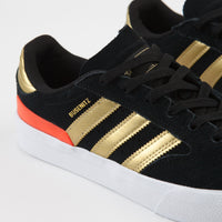Adidas Busenitz Vulc II Shoes - Core Black / Gold Metallic / Solar Red thumbnail