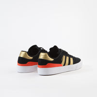 Adidas Busenitz Vulc II Shoes - Core Black / Gold Metallic / Solar Red thumbnail