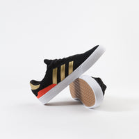 Adidas Busenitz Vulc II Shoes - Core Black / Gold Metallic / Solar Red thumbnail