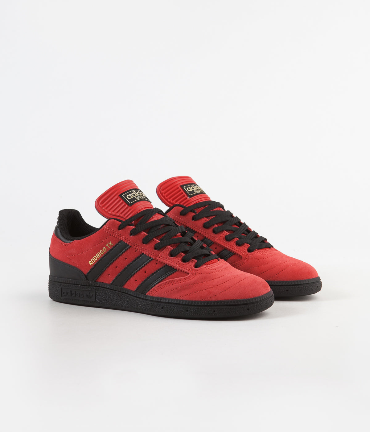 Adidas Busenitz x Rodrigo Shoes Scarlet Core Black Gold Flatspot
