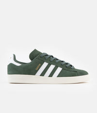 Adidas Campus ADV Shoes in Green Oxide and White / White