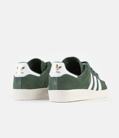 Adidas Campus ADV Shoes in Green Oxide and White / White
