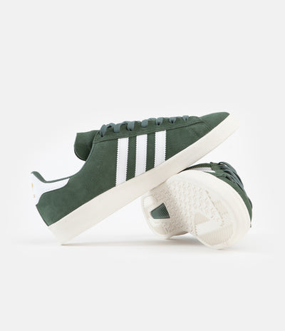 Adidas Campus ADV Shoes in Green Oxide and White / White