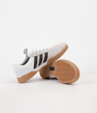 Adidas City Cup Shoes - White / Core Black / Gum4
