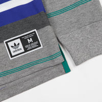 Adidas Cleland Polo Shirt - Core Heather / Active Blue / Active Green thumbnail