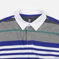 Adidas Cleland Polo Shirt - Core Heather / Active Blue / Active Green thumbnail