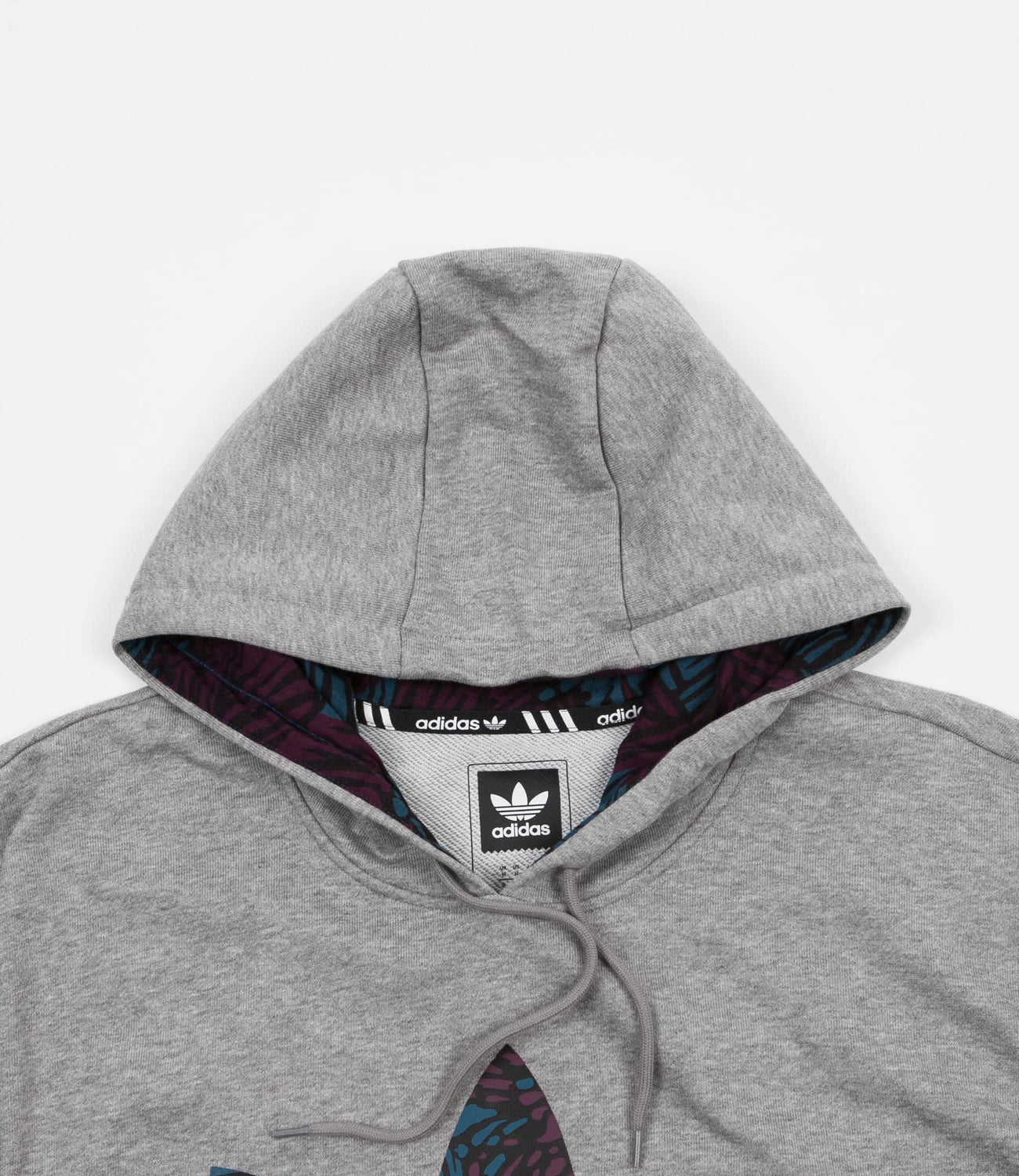 Adidas Clima 3.0 Palm Hoodie Core Heather Blue Night Red