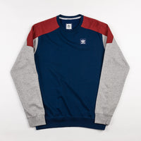 Adidas Climalite Nautical Crewneck Sweatshirt - Mystery Red / Mystery Blue / Medium Grey Heather / White thumbnail