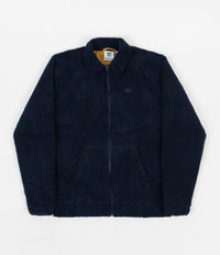 Adidas Fleece Track Jacket - Collegiate Navy / Legacy Gold / Mineral Red