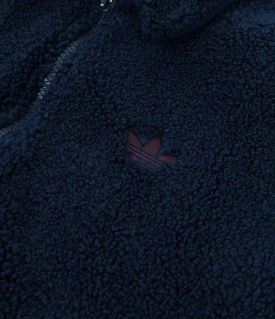 Adidas Fleece Track Jacket - Collegiate Navy / Legacy Gold / Mineral Red
