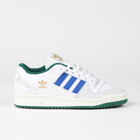 Adidas Forum 84 Low ADV Shoes in FTWR White and Bluebird / Collegiate Green thumbnail