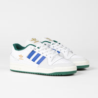 Adidas Forum 84 Low ADV Shoes in FTWR White and Bluebird / Collegiate Green thumbnail