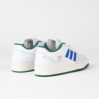 Adidas Forum 84 Low ADV Shoes in FTWR White and Bluebird / Collegiate Green thumbnail