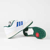 Adidas Forum 84 Low ADV Shoes in FTWR White and Bluebird / Collegiate Green thumbnail