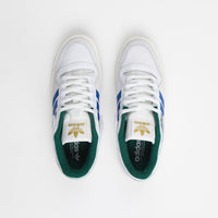 Adidas Forum 84 Low ADV Shoes in FTWR White and Bluebird / Collegiate Green thumbnail