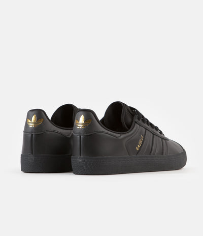 Adidas Gazelle ADV Shoes - Core Black / Core Black / Gold Metallic