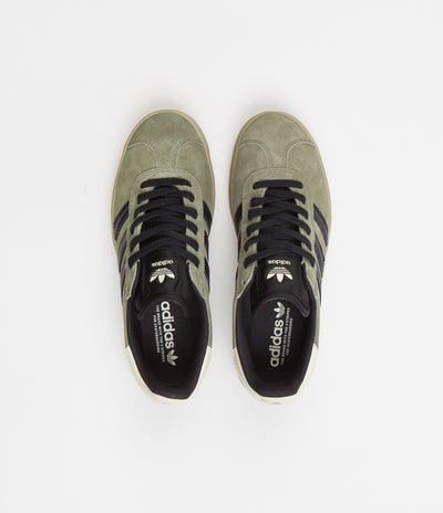 Adidas Gazelle ADV Shoes - Olive Strata / Core Black / Ecru Tint