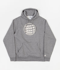 Adidas Globe Graphic Hoodie - Core Heather / Wonder White