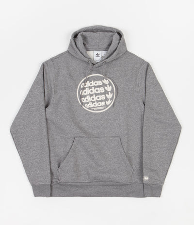 Adidas Globe Graphic Hoodie - Core Heather / Wonder White