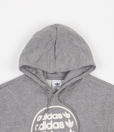 Adidas Globe Graphic Hoodie - Core Heather / Wonder White
