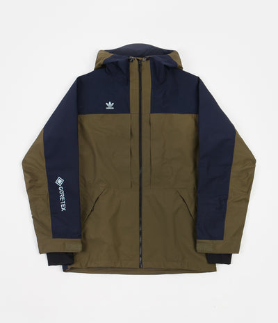 Adidas Gore Jacket - Legend Ink / Trace Olive / Ice Blue