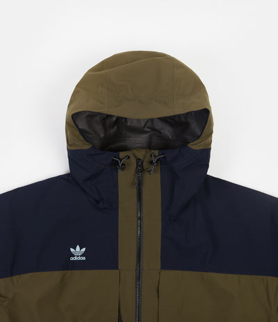 Adidas Gore Jacket - Legend Ink / Trace Olive / Ice Blue