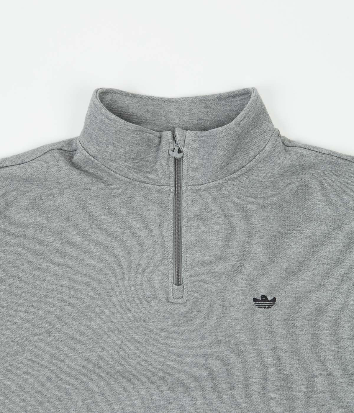 Adidas H Shmoo 1 4 Zip Sweatshirt Core Heather Black Flatspot