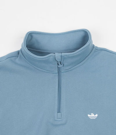 Adidas H Shmoo 1/4 Zip Sweatshirt - Hazy Blue / White