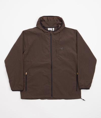Adidas Lightweight Shell Jacket - Brown / Black / Orange Rush