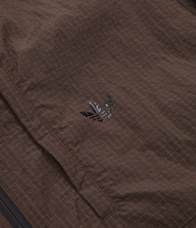 Adidas Lightweight Shell Jacket - Brown / Black / Orange Rush