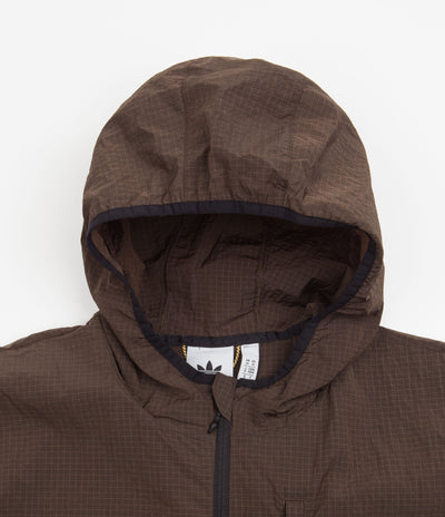 Adidas Lightweight Shell Jacket - Brown / Black / Orange Rush