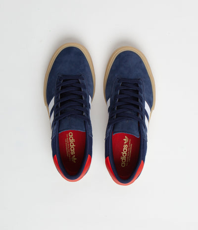 Adidas Matchbreak Super Shoes in Collegiate Navy and FTWR White / Better Scarlet